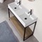 Modern Double Console Vanity, 43